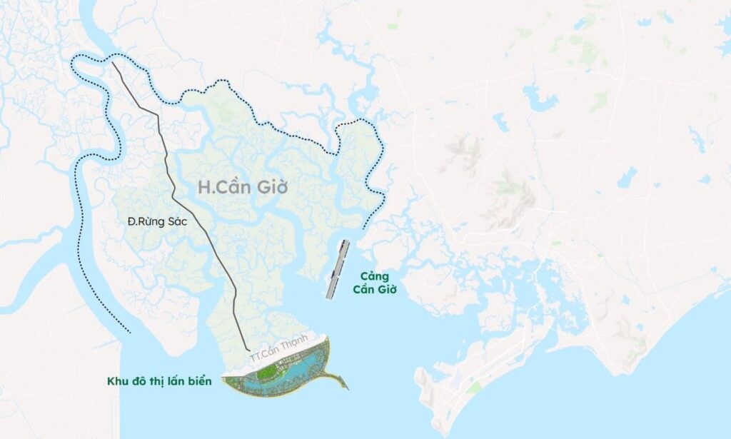 Vị trí quy hoạch dự án vinhomes green paradise cần giờ