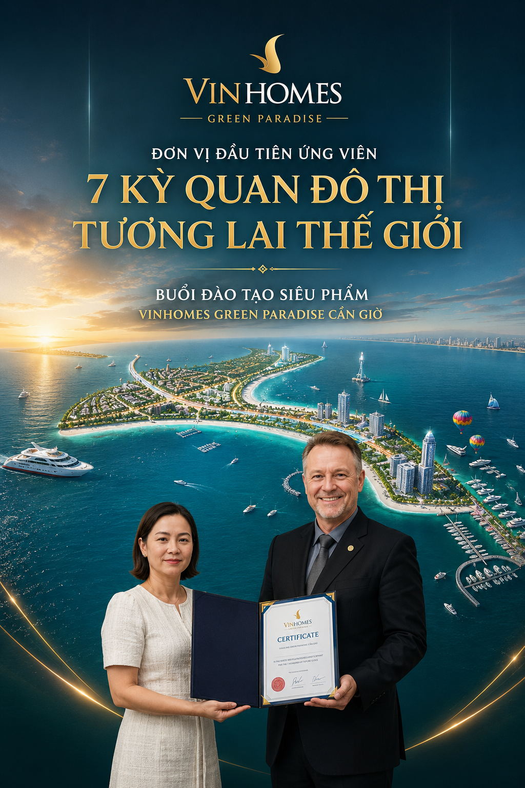 Phối cảnh đại đô thị biển Vinhomes Green Paradise tại Cần Giờ, TP.HCM